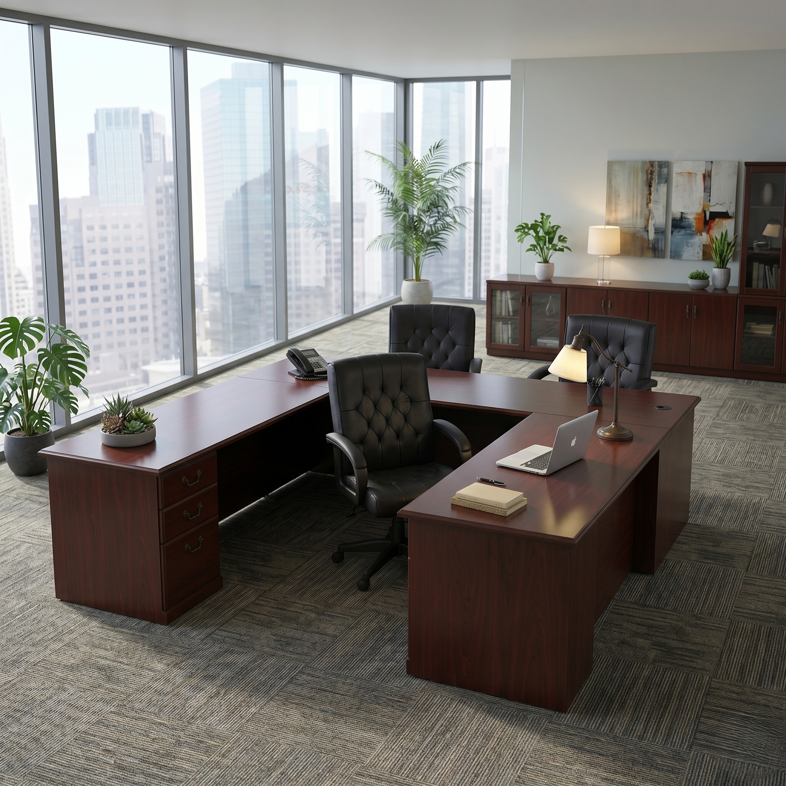 A LUXURY U SHAPE EXECUTIVE TABLE