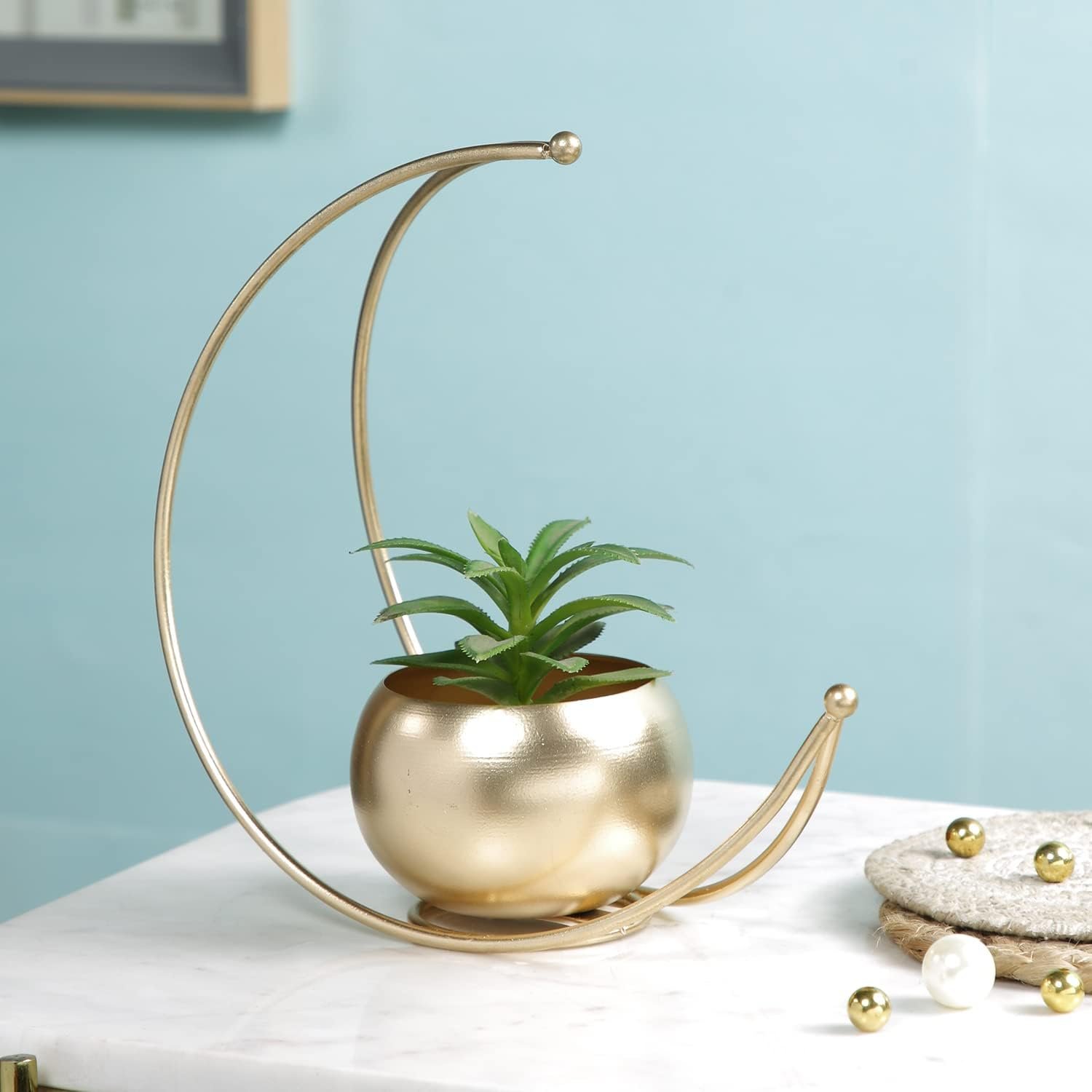 A SMALL MOON PLANT HOLDER FOR DESK TOP image 4