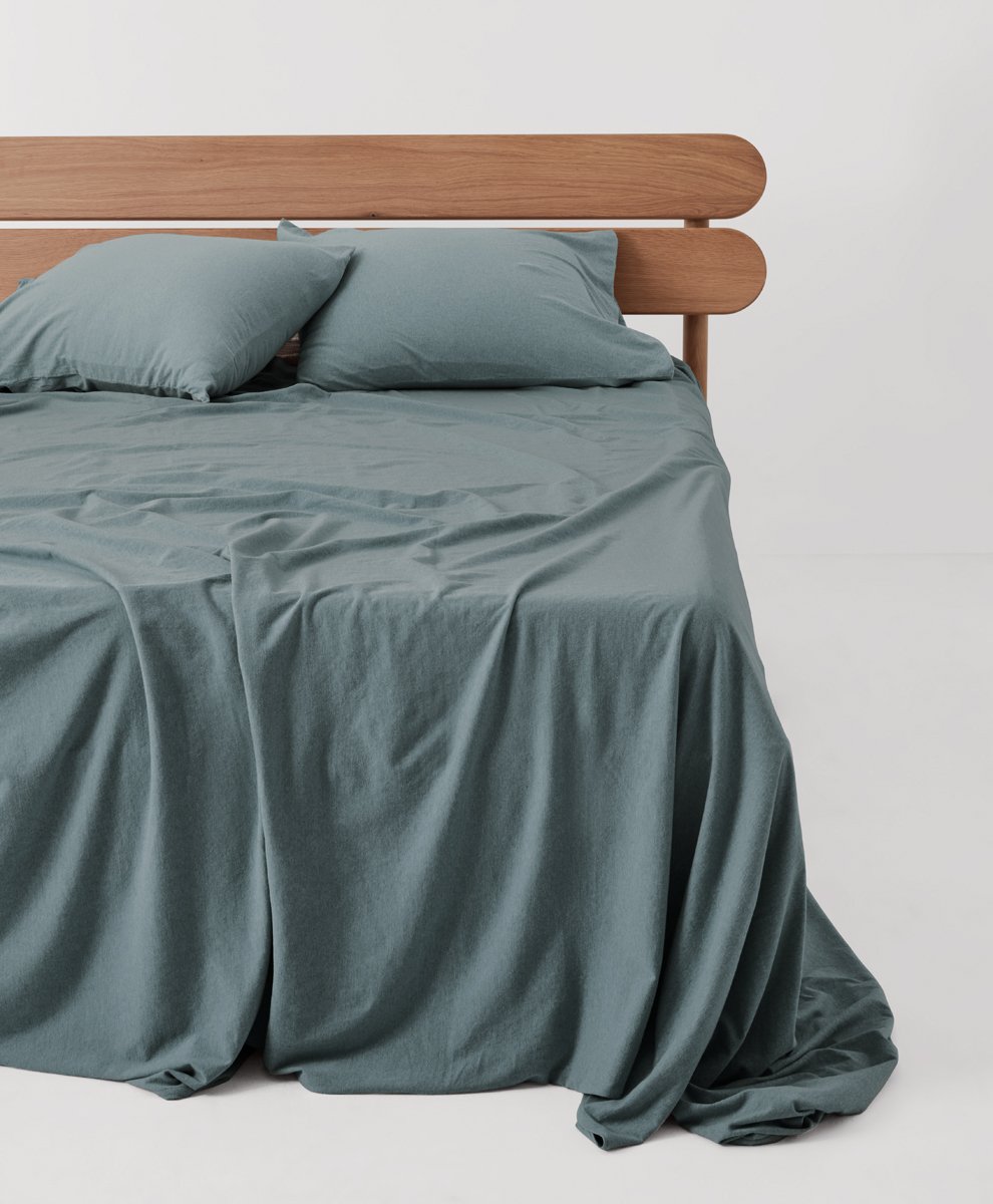 BLUE COLOR DOUBLE BEDSHEET image 2