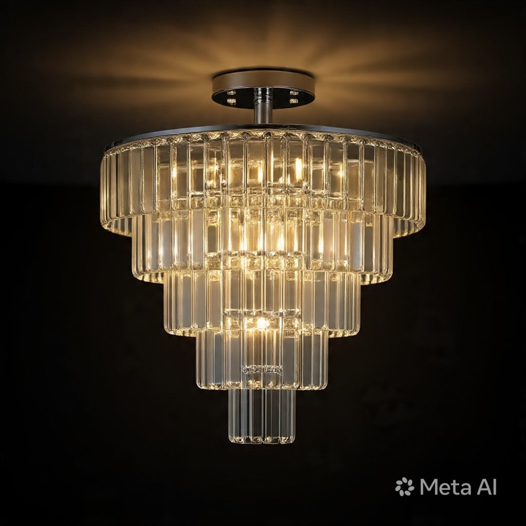 WHITE CRYSTAL CHANDELIER image 3