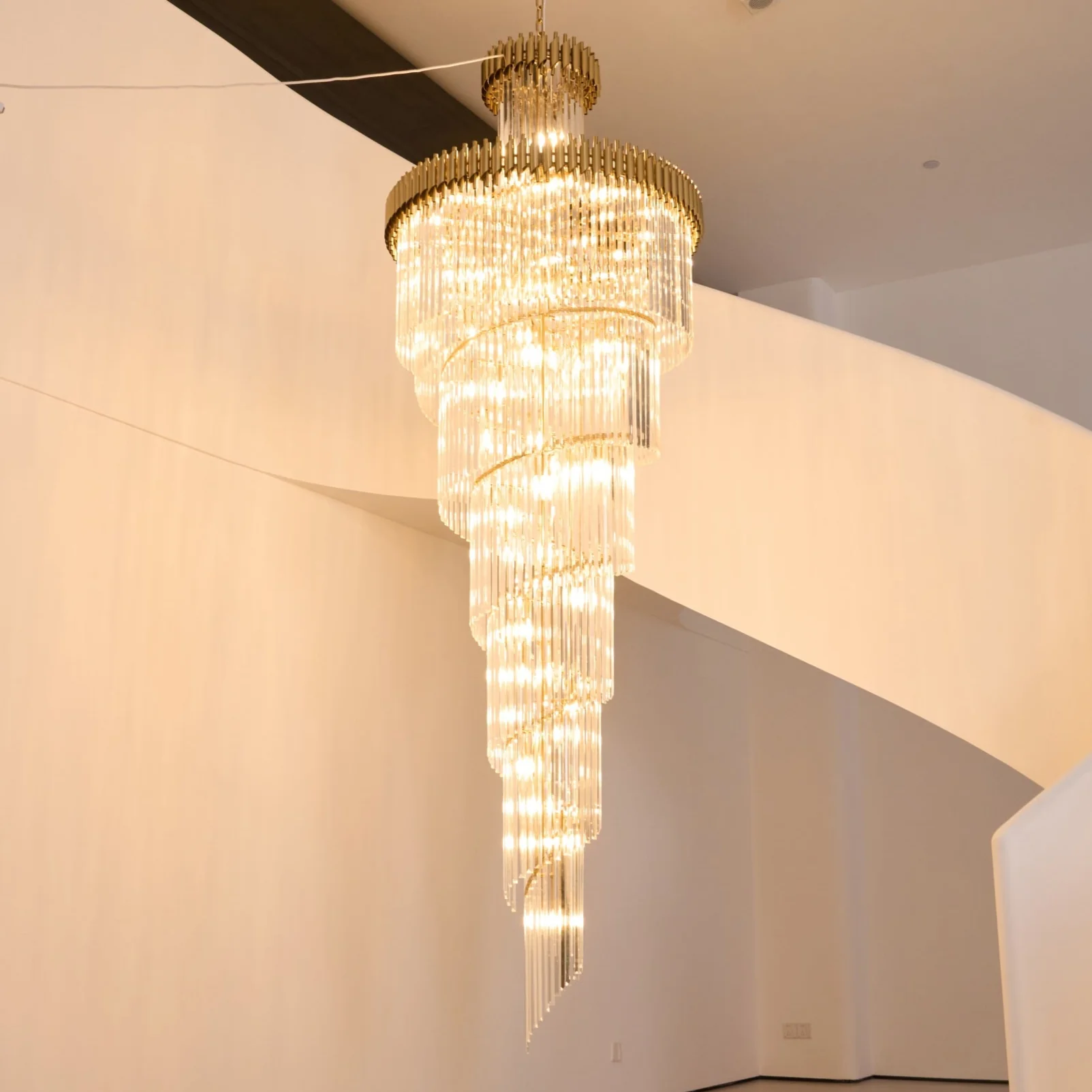 DOUBLE HEIGHT CRYSTAL CHANDELIER image 2
