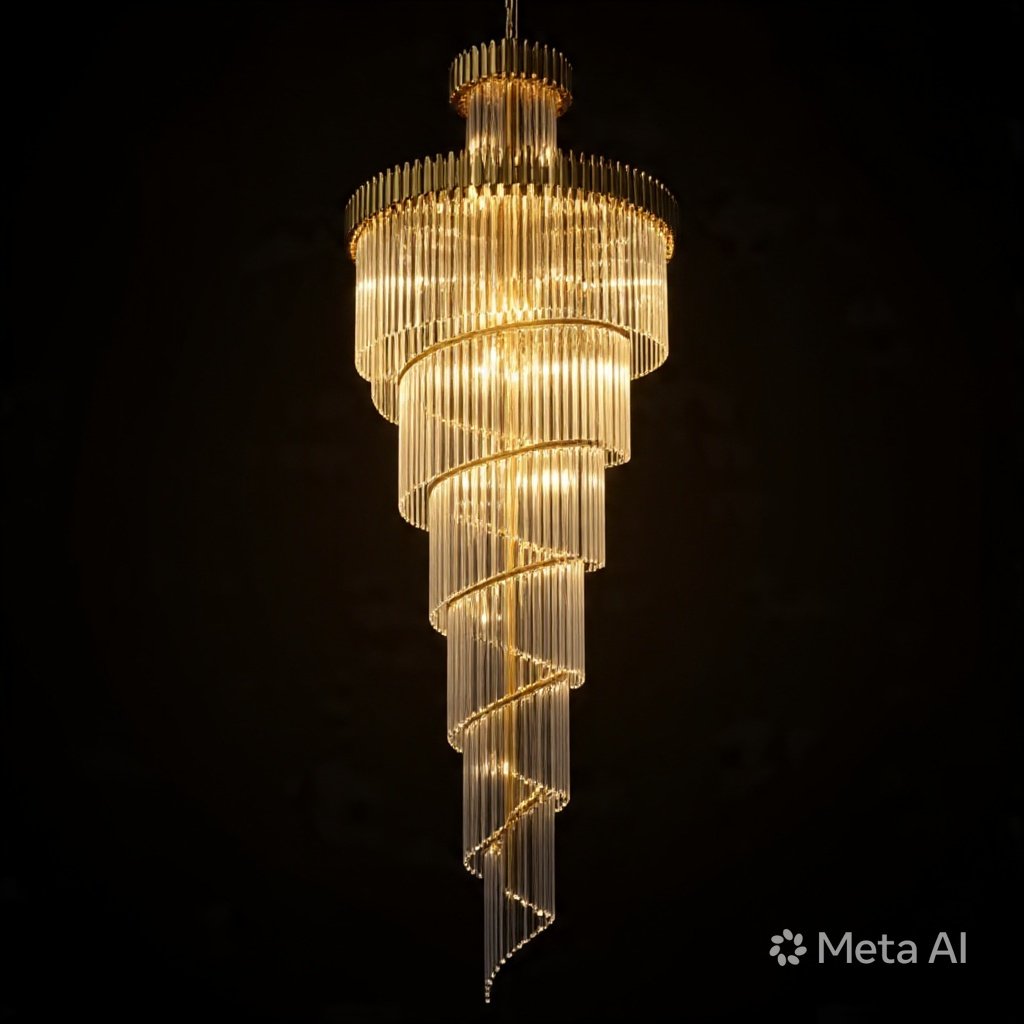 DOUBLE HEIGHT CRYSTAL CHANDELIER image 3