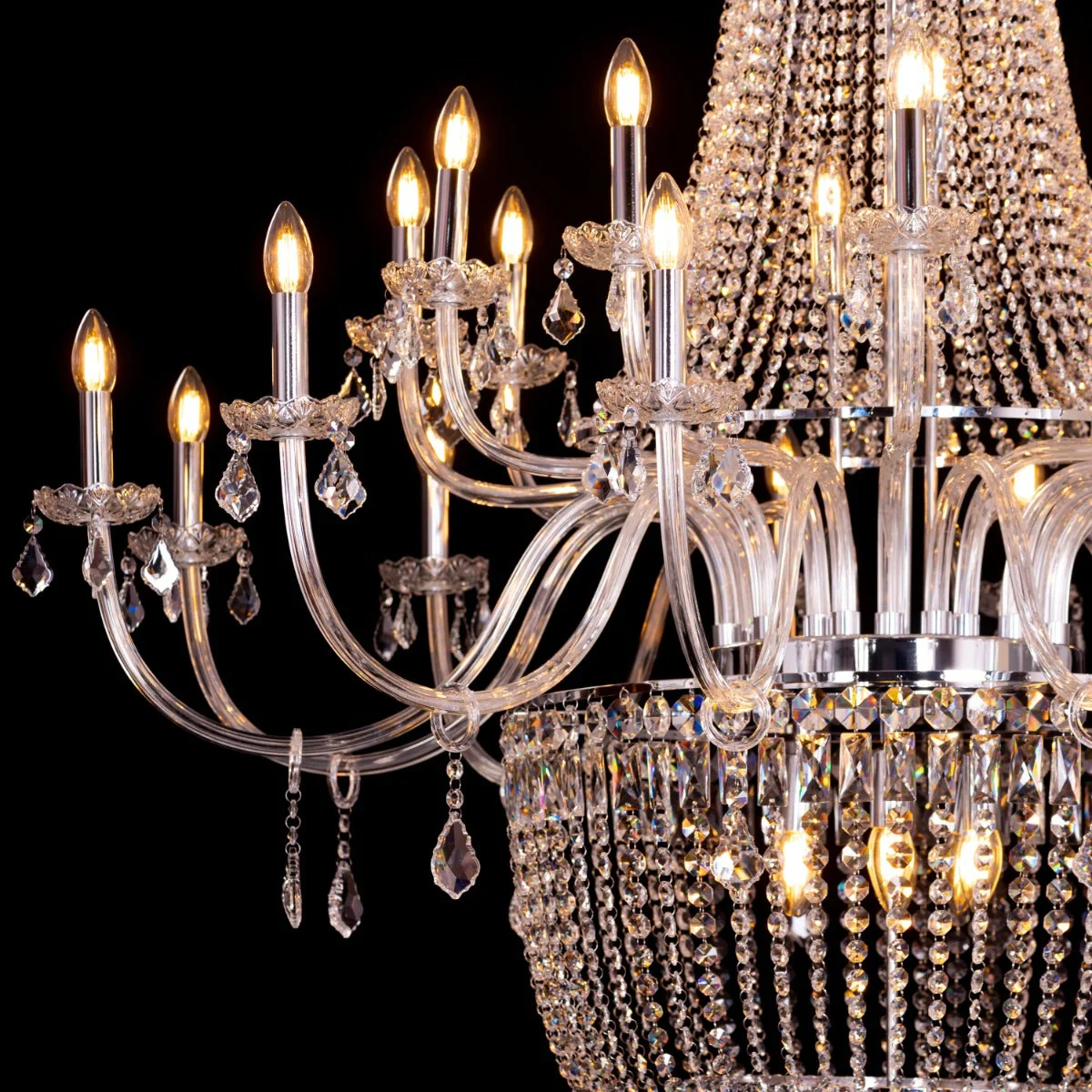 WHITE LUXE CHANDELIER image 2